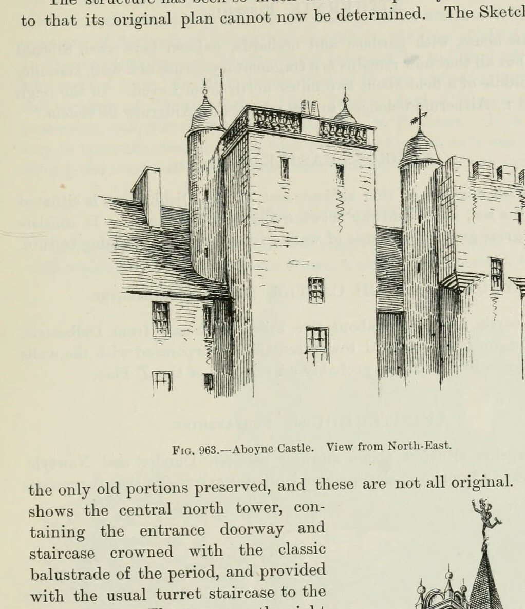 Fig. 963.—Aboyne Castle. View from North-East., Aboyne Castle