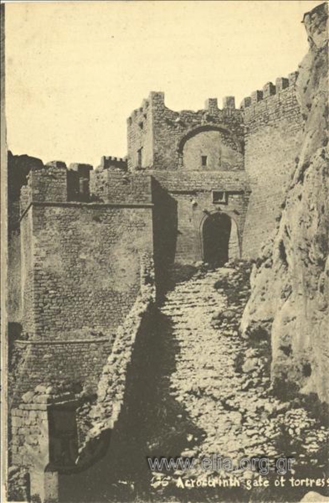 Acrocorinth gate of fortress., Acrocorinth