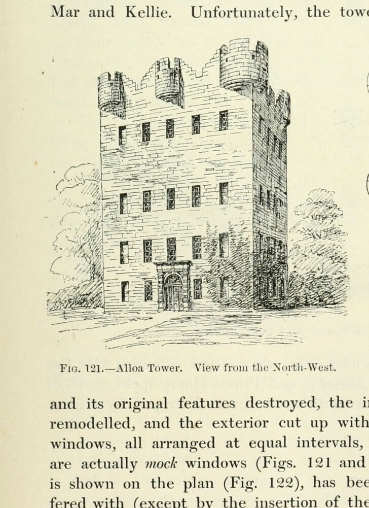 FIG. 121. — Alloa Tower. View from the North-West., Alloa Tower