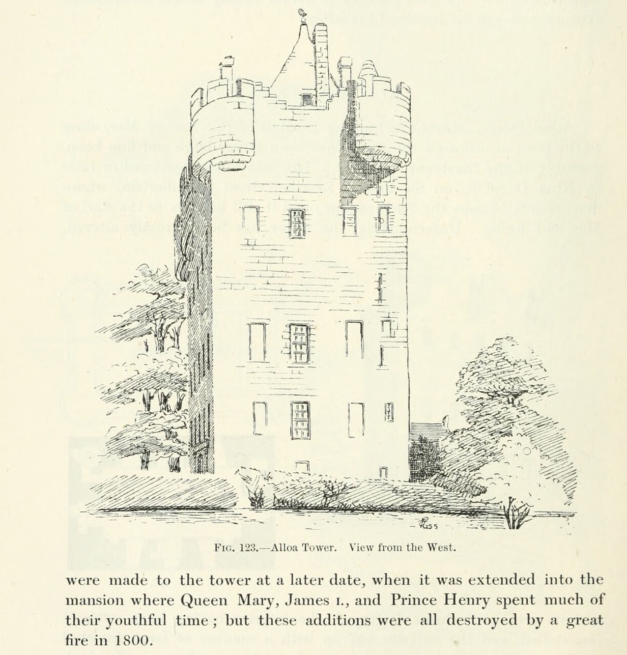 Fig. 123. — Alloa Tower. View from the West., Alloa Tower