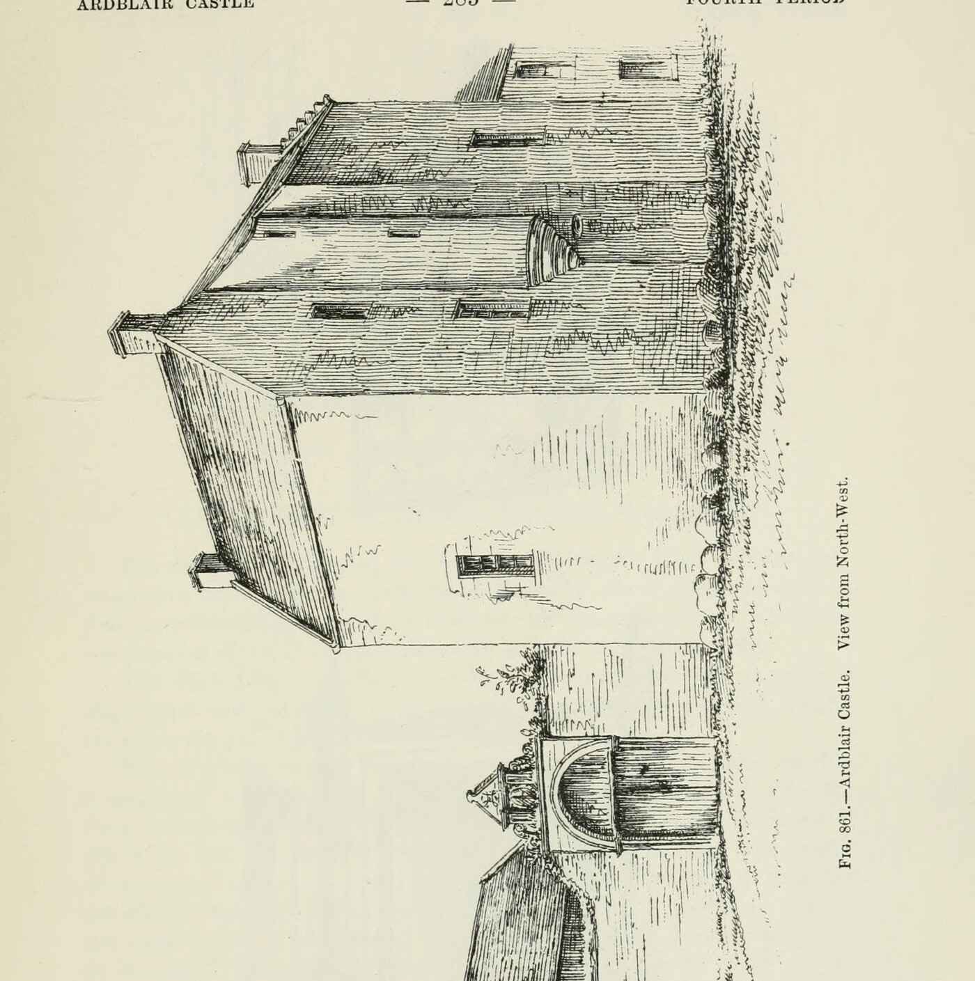 Fig. 861. — Ardblair Castle. View from North-West., Ardblair Castle