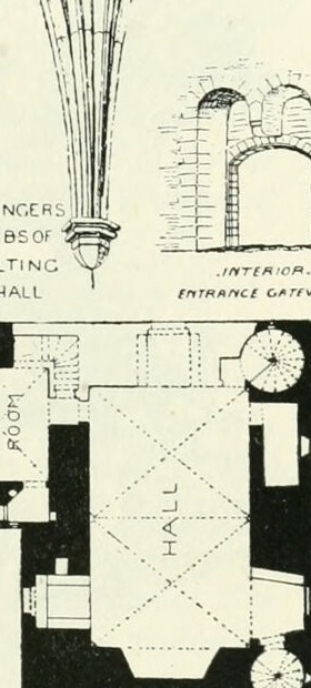 SPRINGERS OF RIBS OF VAULTING IN HALL, Auchindoun Castle