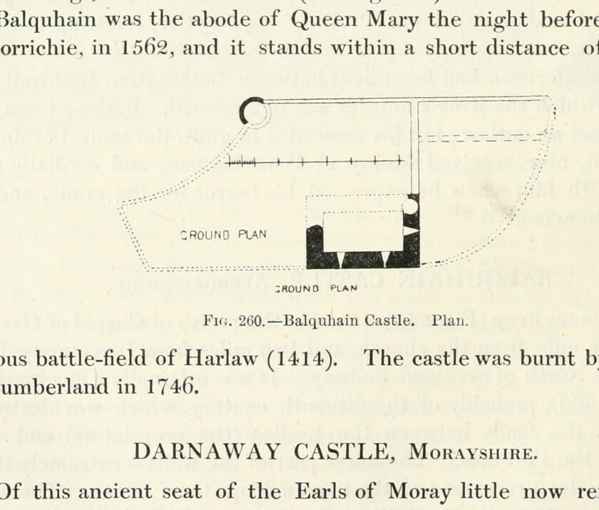 Fig. 260.—Balquhain Castle. Plan., Balquhain Castle