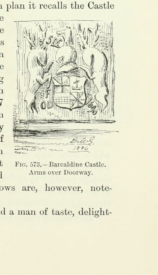 Fig. 573. — Barcaldine Castle. Arms over Doorway., Barcaldine Castle