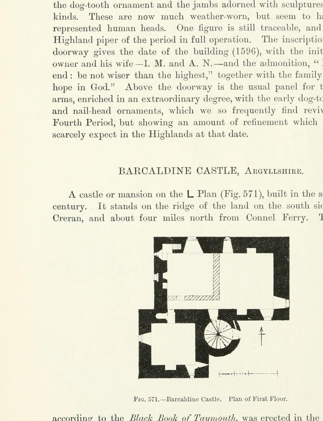 Fig. 571. — Barcaldine Castle. Plan of First Floor., Barcaldine Castle