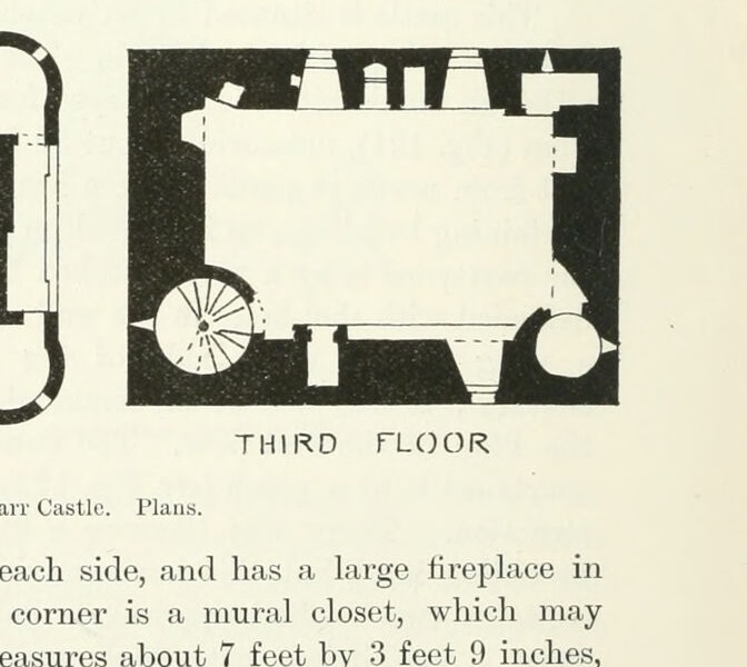 KITCHEN / ENTRANCE / COURTYARD (plan block at left), Barr Castle