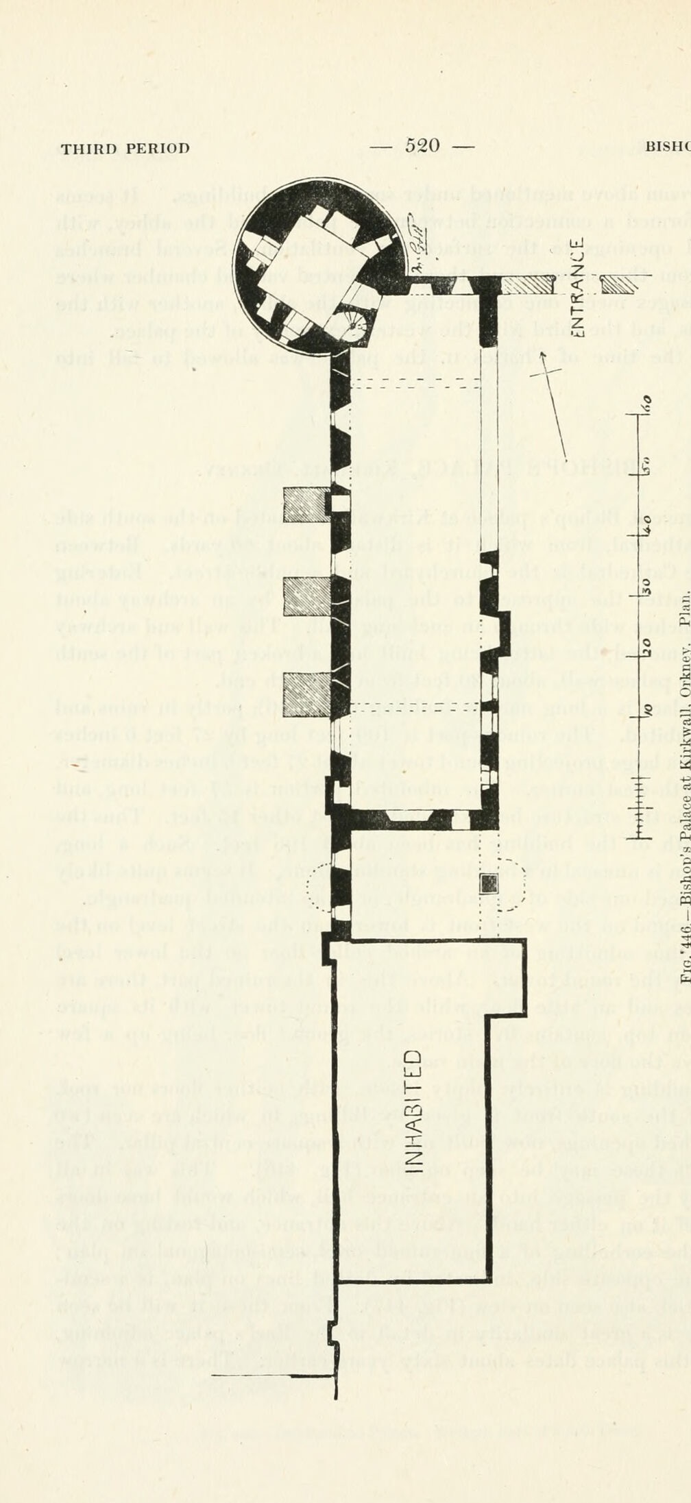 Fig. 446. — Bishop's Palace at Kirkwall, Orkney. Plan., Bishop's Palace