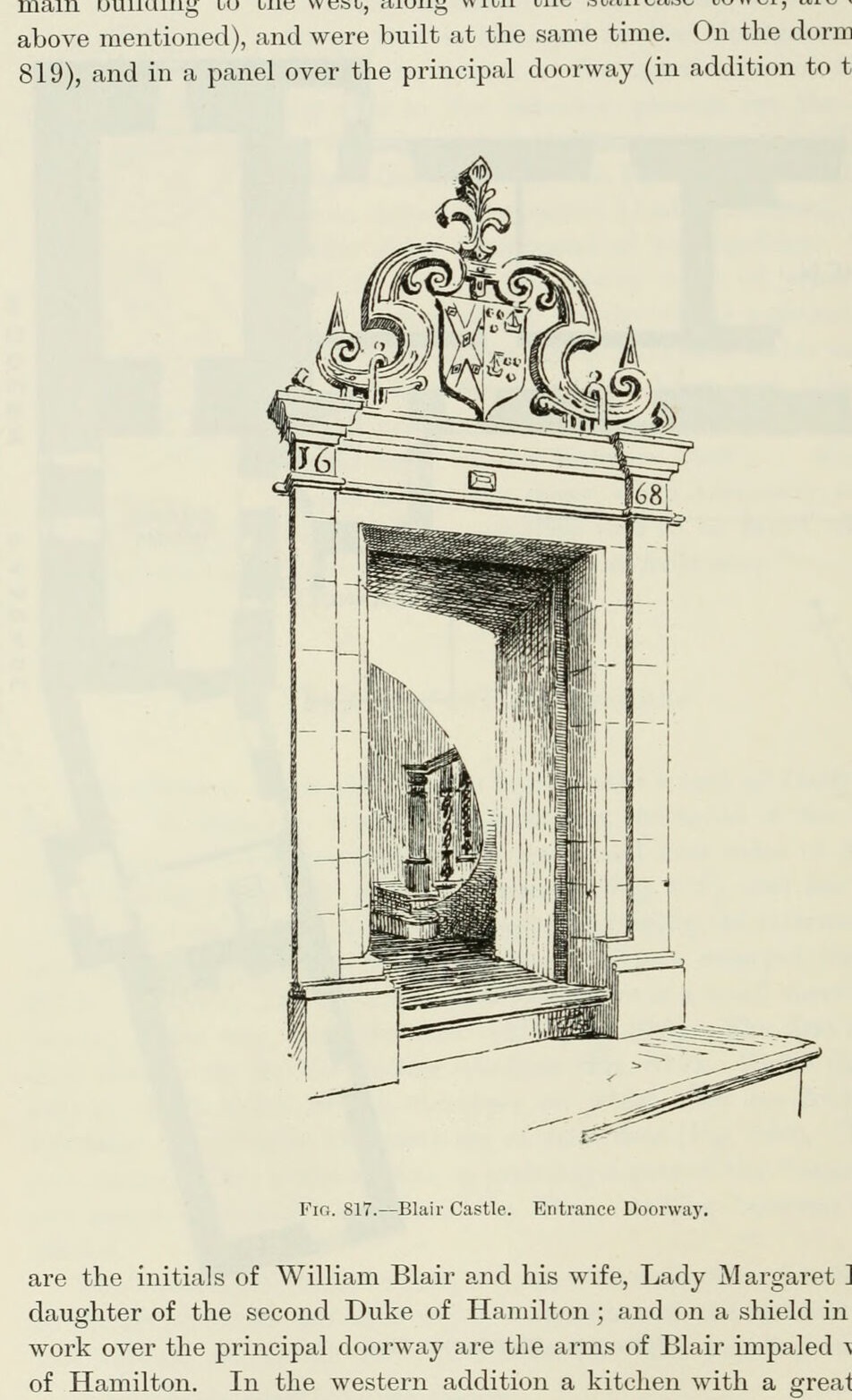 Fig. 817. — Blair Castle. Entrance Doorway., Blair Castle