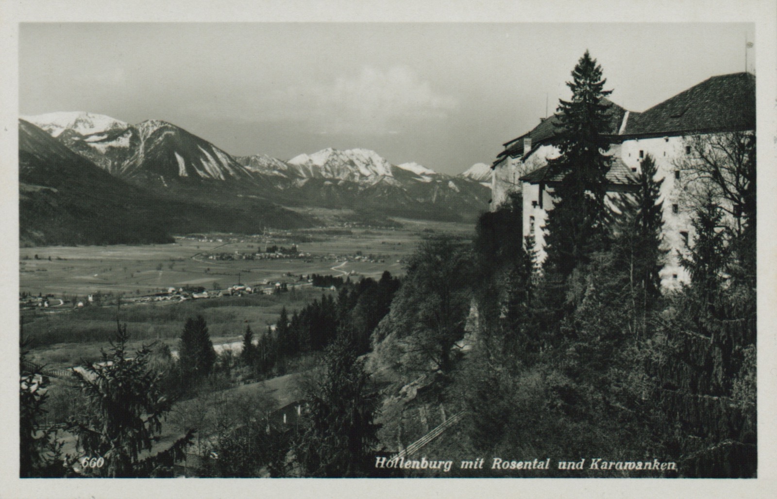 Hollenburg mit Rosental und Karawanken, Burg Hollenburg