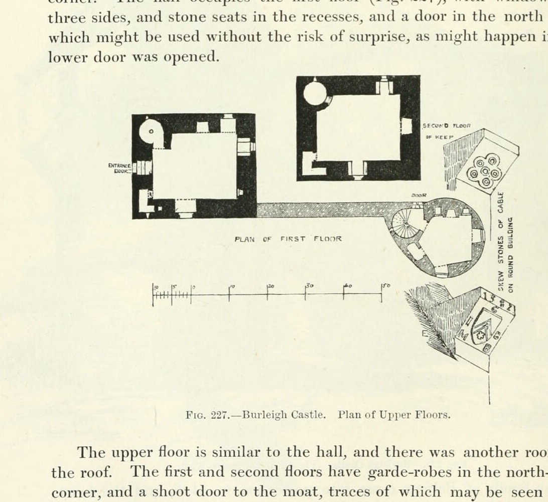 Fig. 226. — Burleigh Castle. Ground Plan., Burleigh Castle