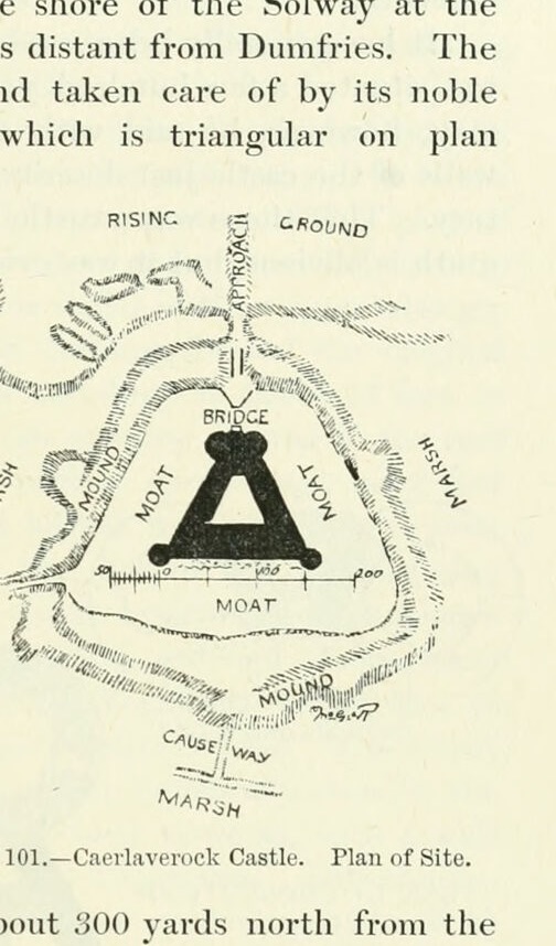 Fig. 101.—Caerlaverock Castle. Plan of Site., Caerlaverock Castle