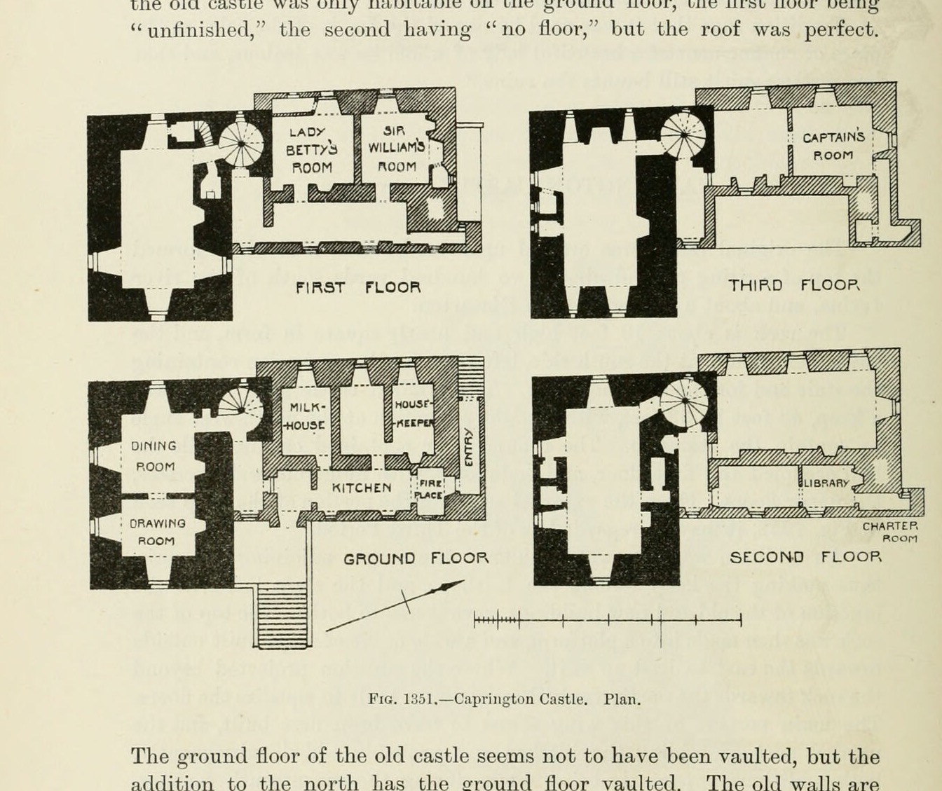 Fig. 1351. —Caprington Castle. Plan., Caprington Castle