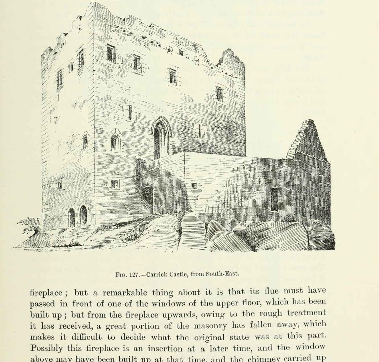 Fig. 127.—Carrick Castle, from South-East., Carrick Castle