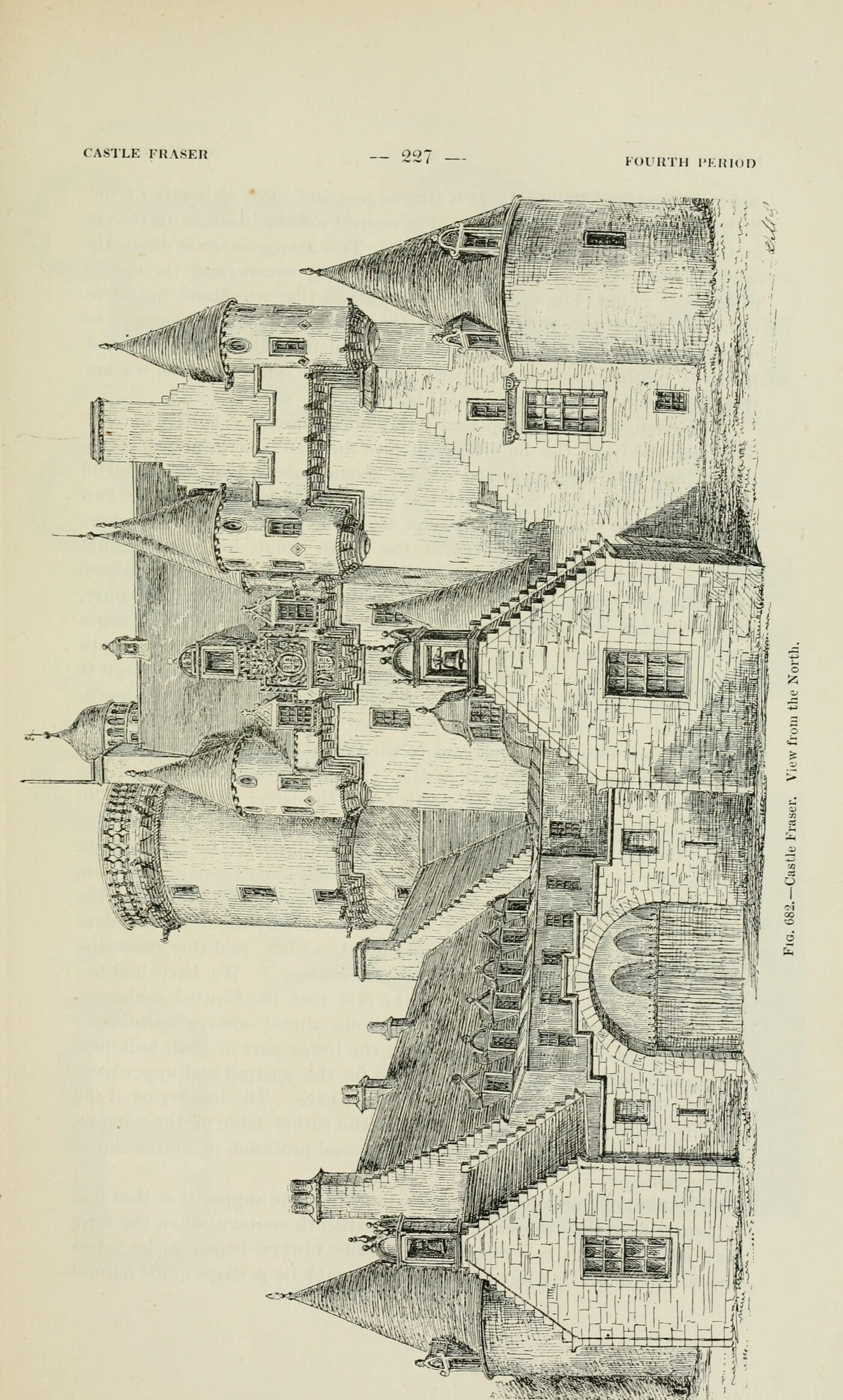 Fig. 682. — Castle Fraser. View from the North., Castle Fraser