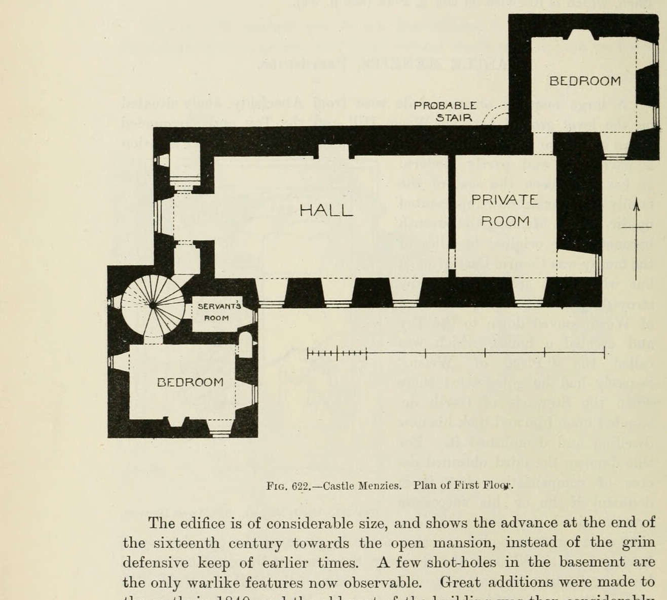 Fig. 622. —Castle Menzies. Plan of First Floor., Castle Menzies