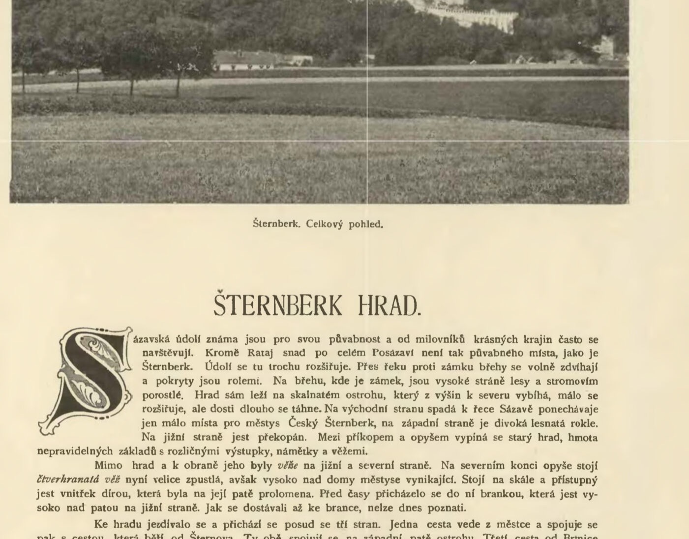 Šternberk. Celkový pohled., Český Šternberk Castle