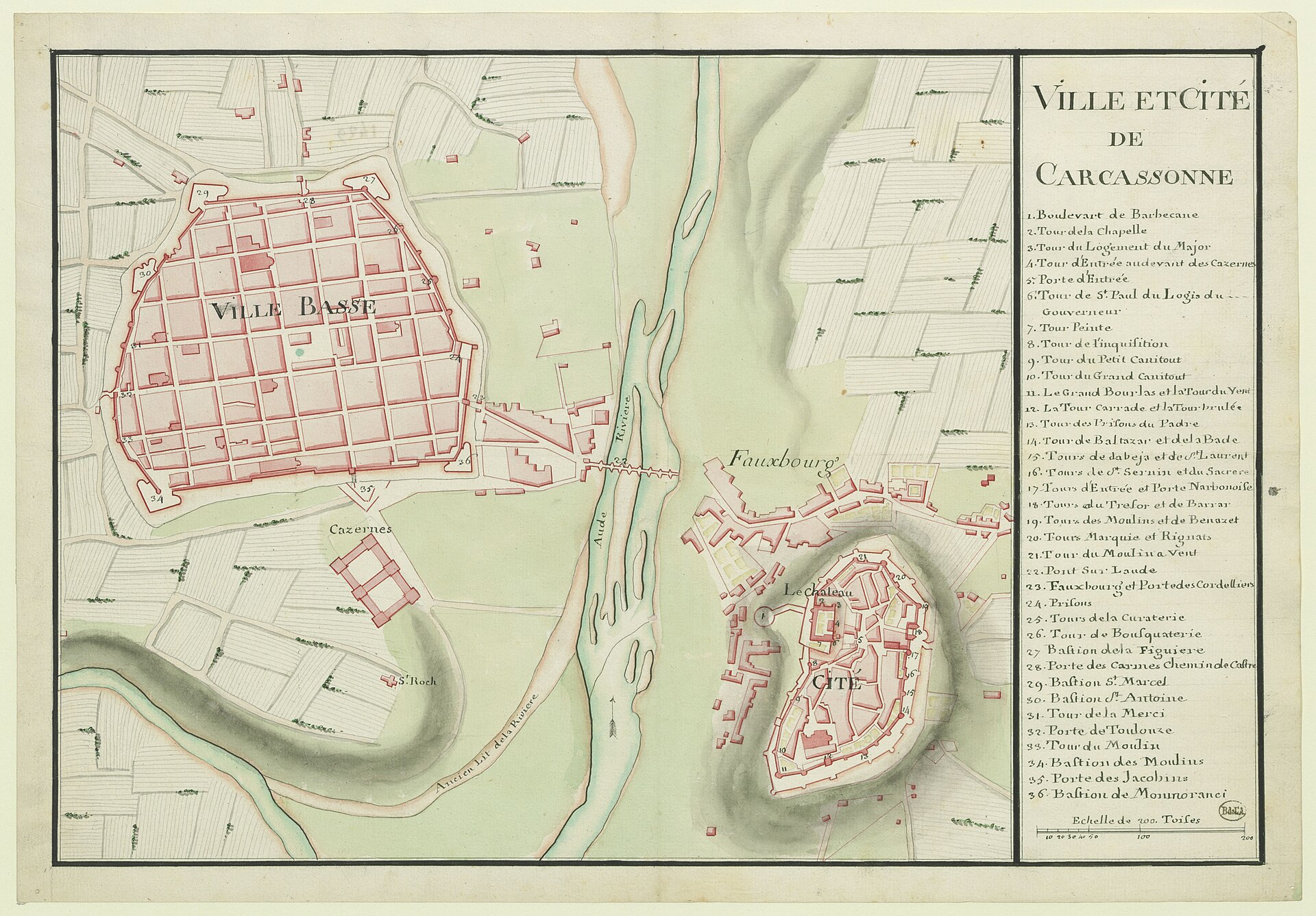Town plan of Ville et Cité de Carcassonne (Ville et cité de Carcassonne), Carcassonne