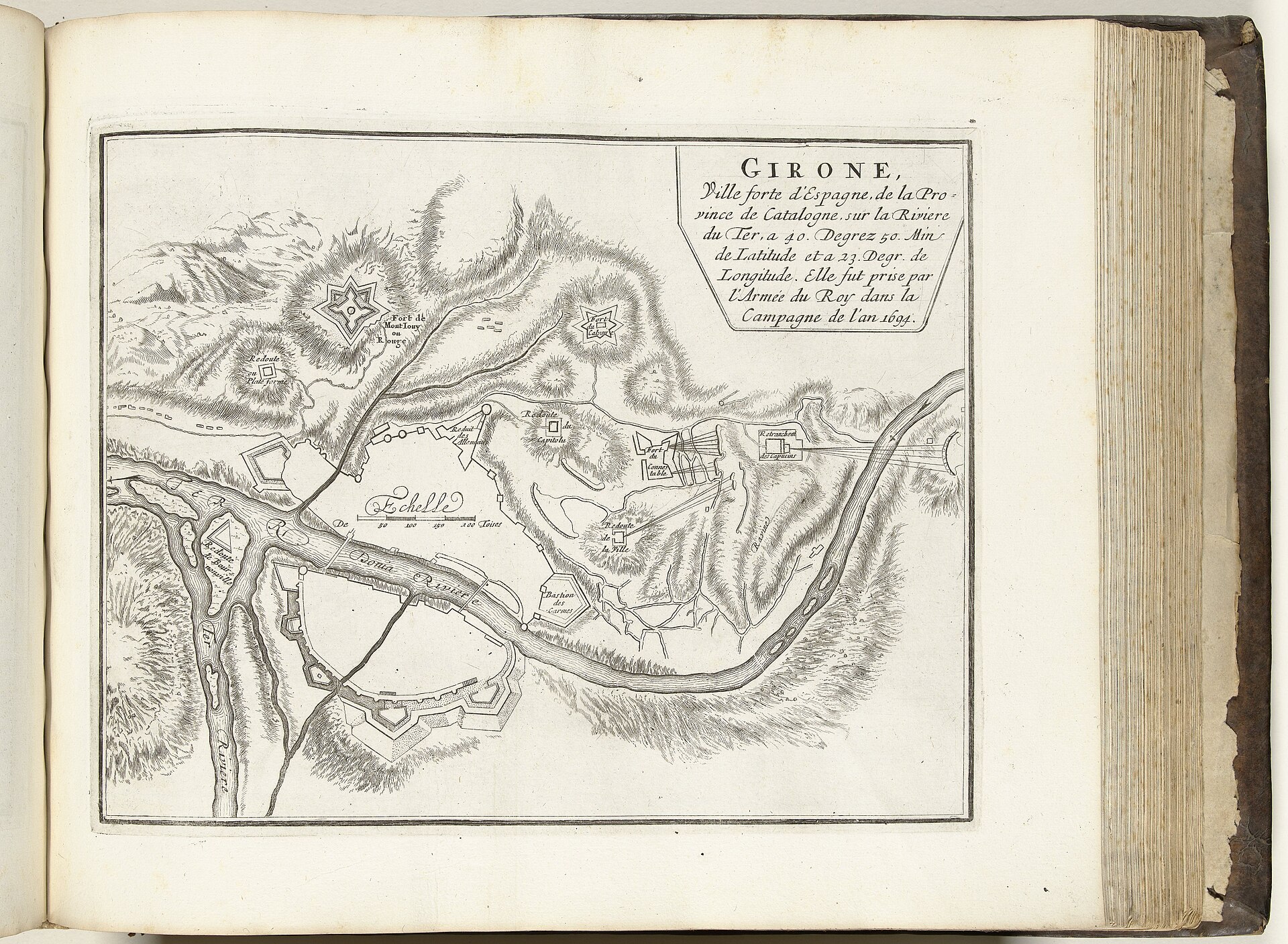 Girone (Girona), ville forte d'Espagne — plan from Les Forces de l'Europe — Girona