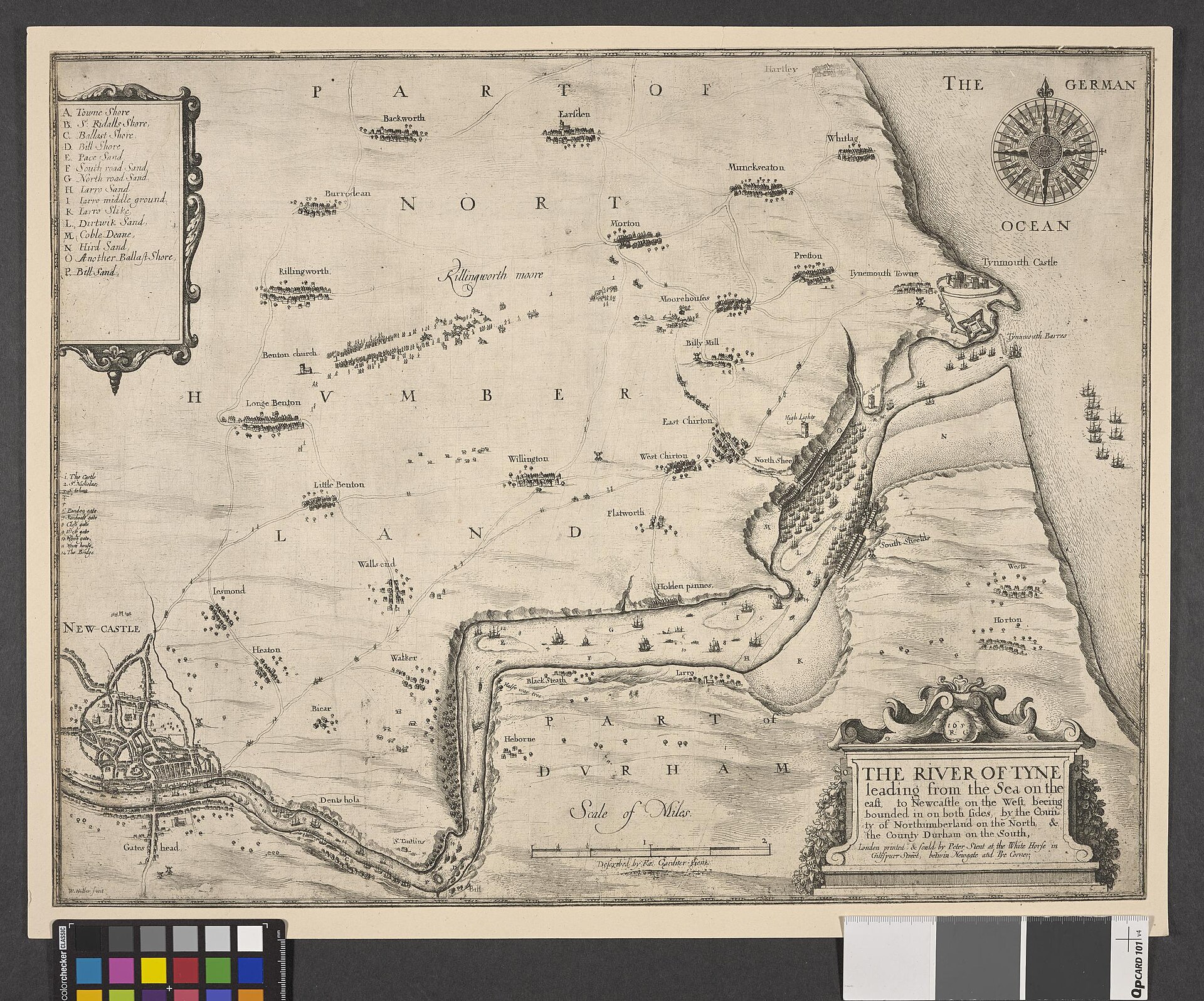 The River of Tyne leading from the Sea to Newcastle, etching by Wenceslaus Hollar, Newcastle upon Tyne
