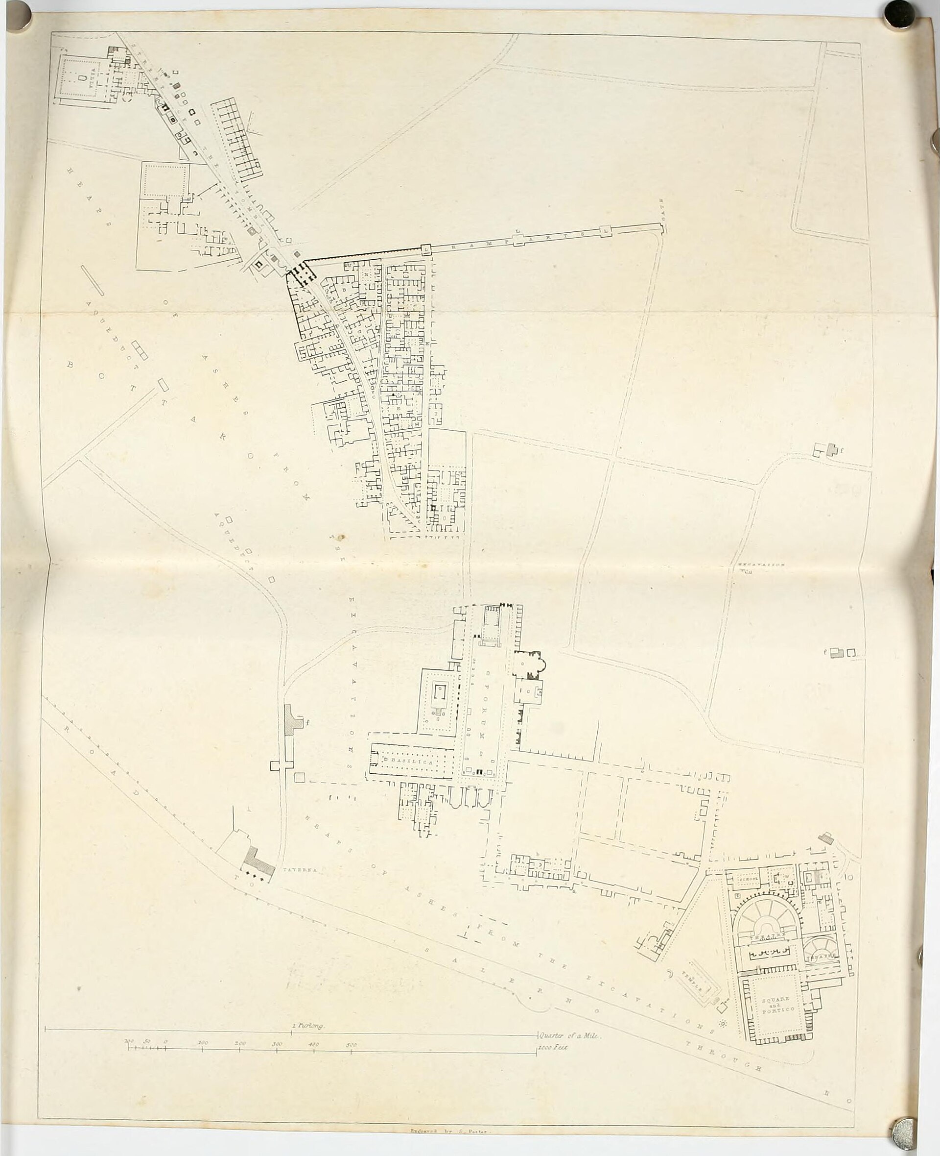 Plan of Pompeii, from Pompeiana: The Topography, Edifices, and Ornaments of Pompeii (Gell, 1817), Pompeii
