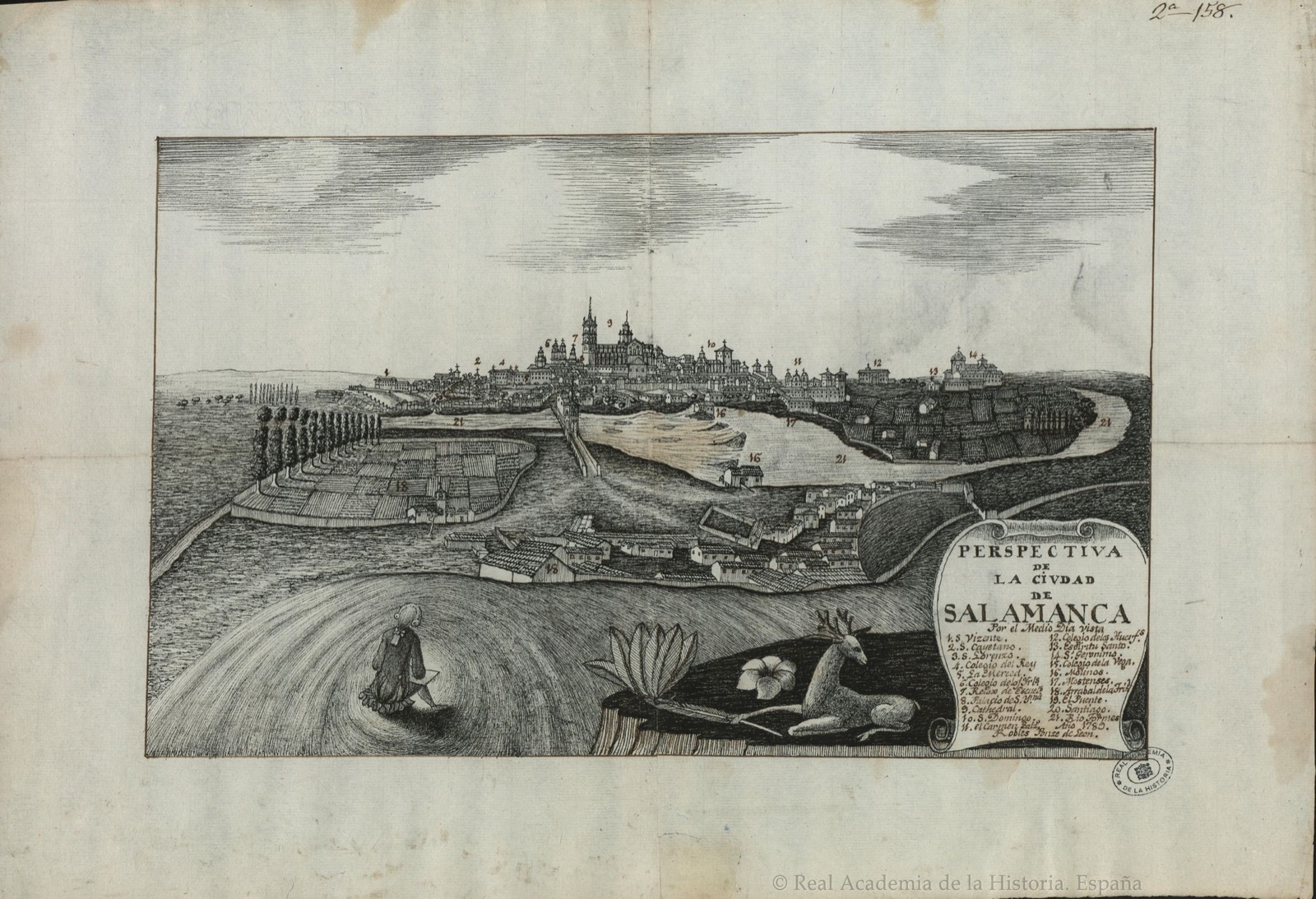 Perspectiva de la ciudad de Salamanca, vista por el mediodía, Salamanca