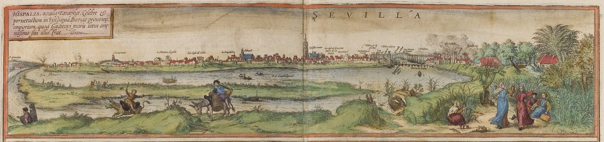 Prospect of Seville (Sevilla), from Braun & Hogenberg's Civitates Orbis Terrarum, Seville