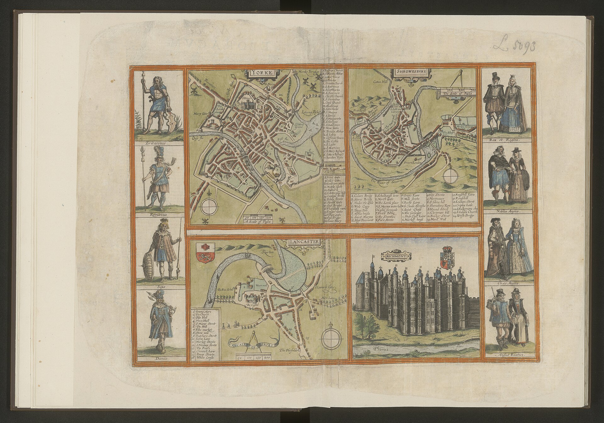 Bird's-eye view of York, from Georg Braun & Frans Hogenberg's Civitates Orbis Terrarum, York