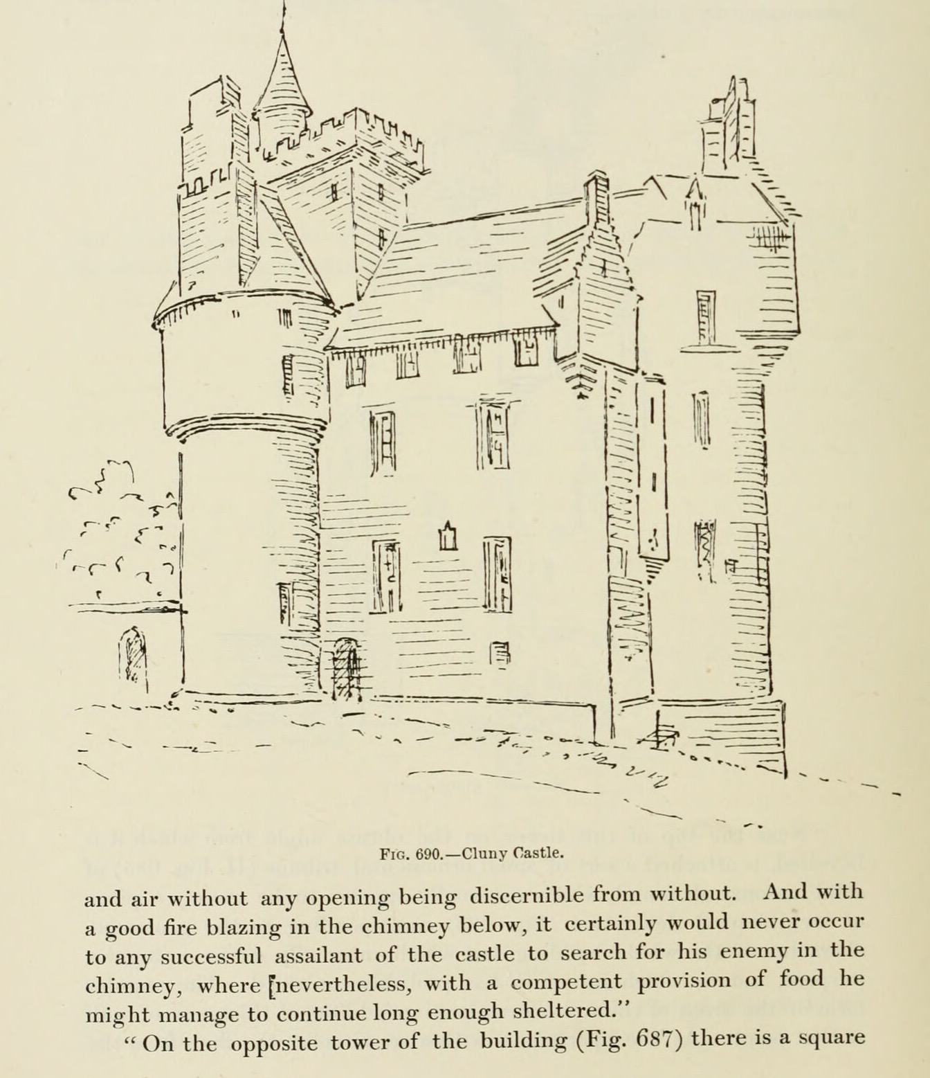 Fig. 690. — Cluny Castle., Cluny Castle