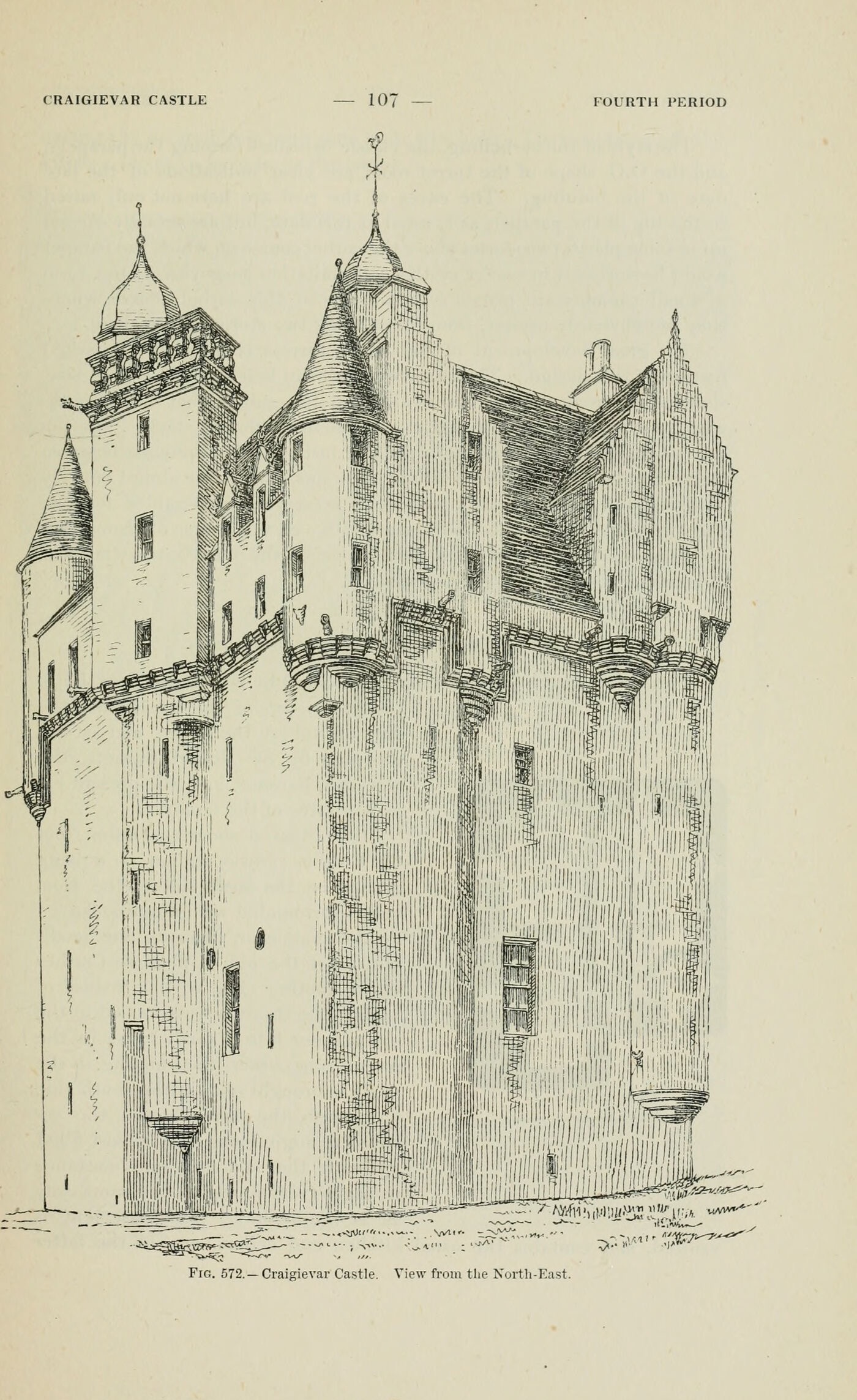 FIG. 572. — Craigievar Castle. View from the North-East., Craigievar Castle