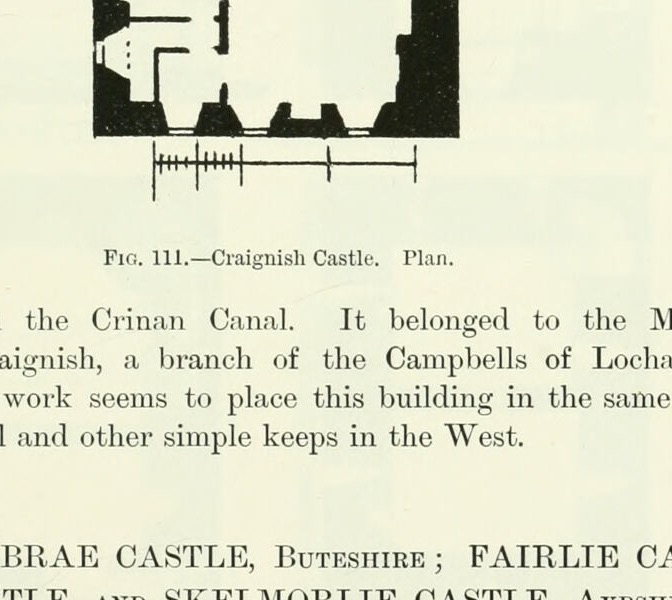 Fig. 111.—Craignish Castle. Plan., Craignish Castle