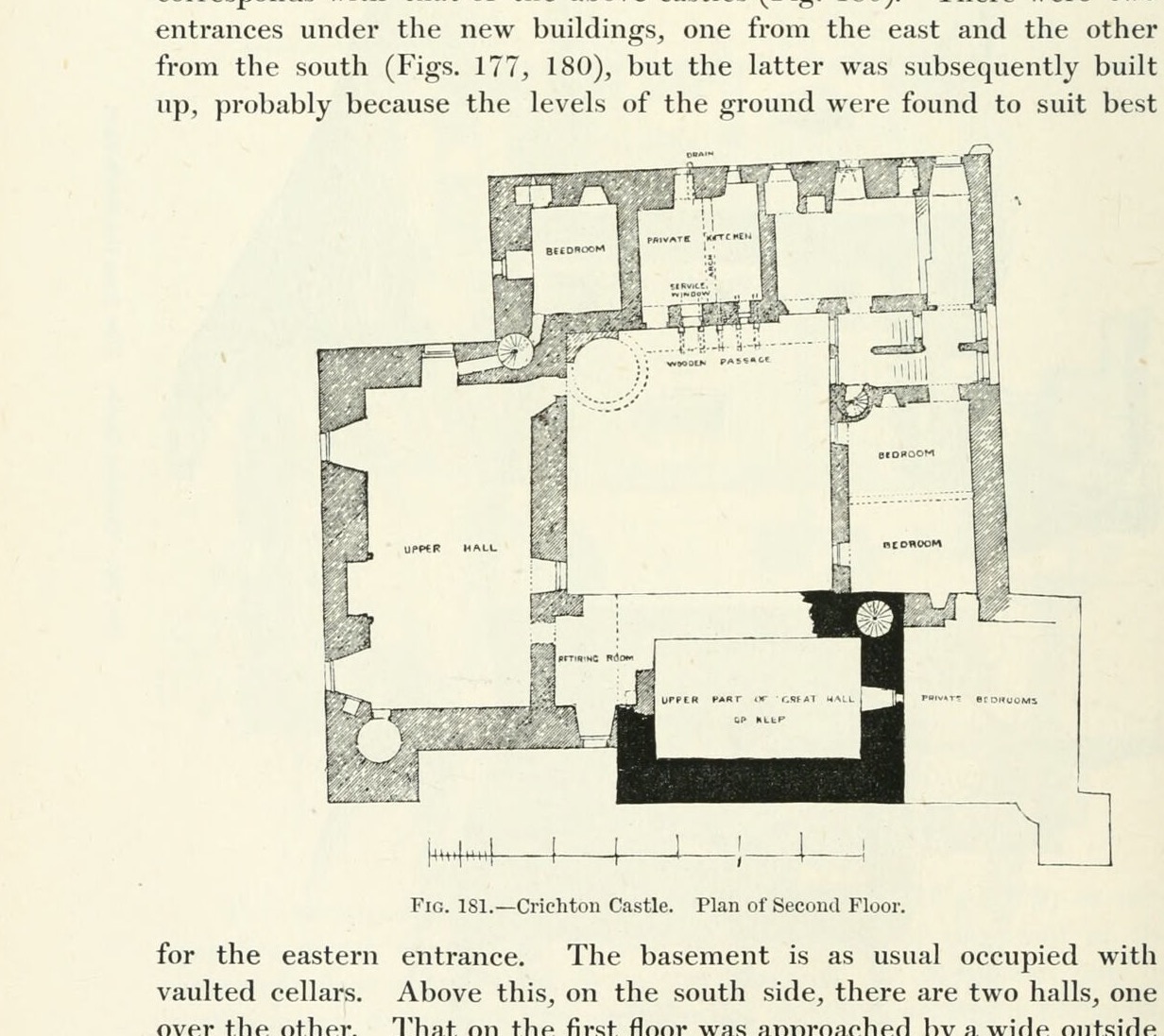 Fig. 181.—Crichton Castle. Plan of Second Floor., Crichton Castle