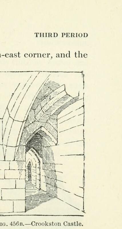 Fig. 456B. — Crookston Castle. Springing of End Rib., Crookston Castle
