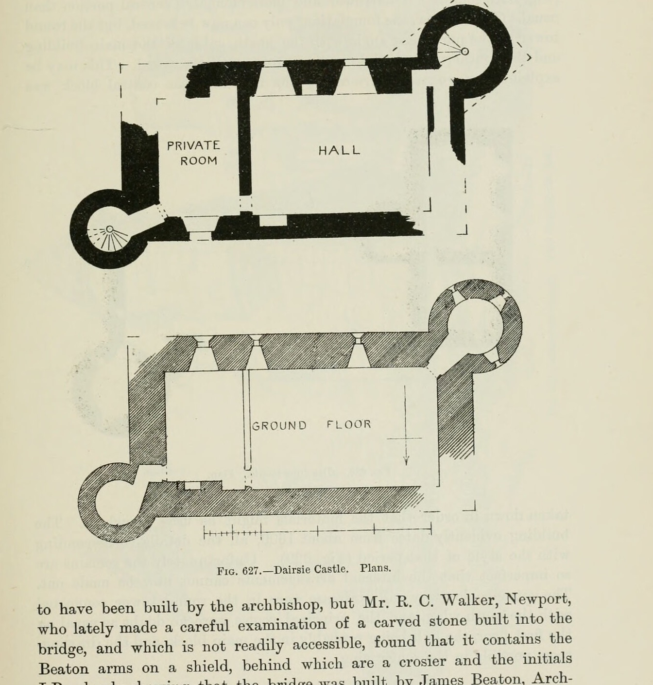 Fig. 627. — Dairsie Castle. Plans., Dairsie Castle