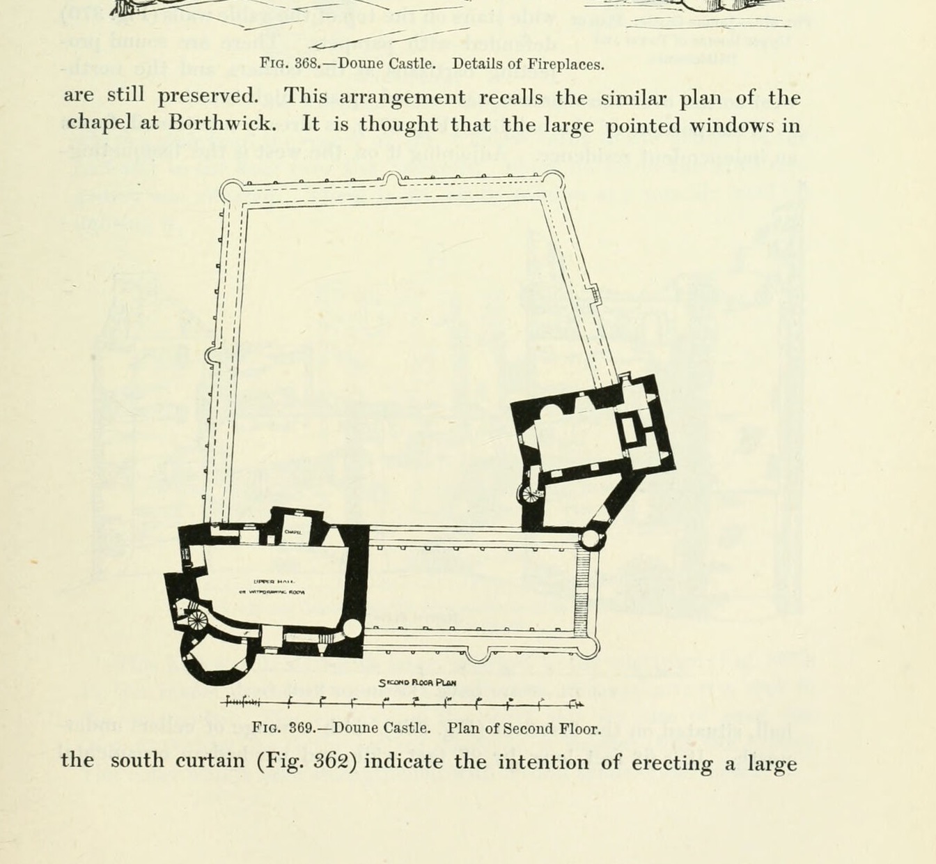 Fig. 369.—Doune Castle. Plan of Second Floor., Doune Castle