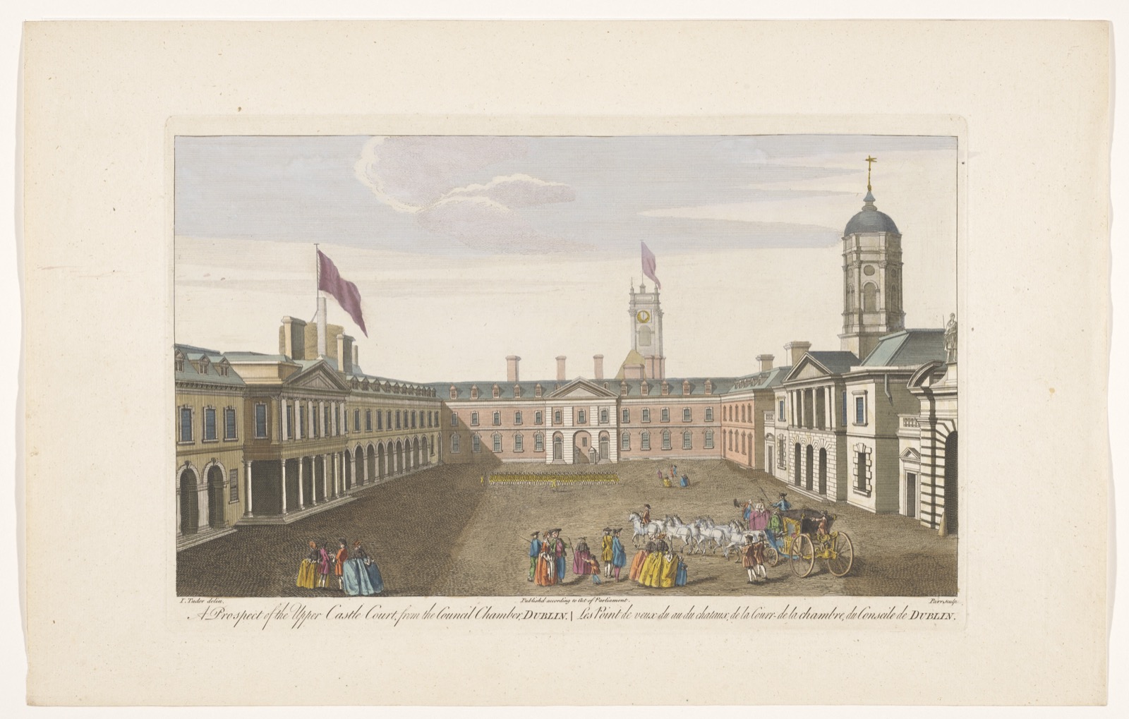 Gezicht op de Upper Castle Yard van Dublin Castle, Dublin Castle