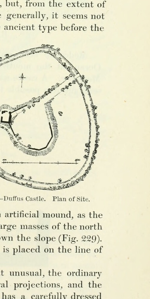 Fig. 230.—Duffus Castle. Plan of Site., Duffus Castle