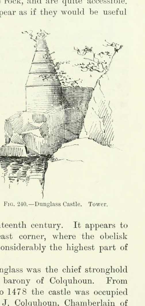 Fig. 240. — Dunglass Castle. Tower., Dunglass Castle