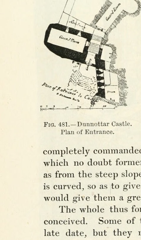 Fig. 481. — Dunnottar Castle. Plan of Entrance., Dunnottar Castle