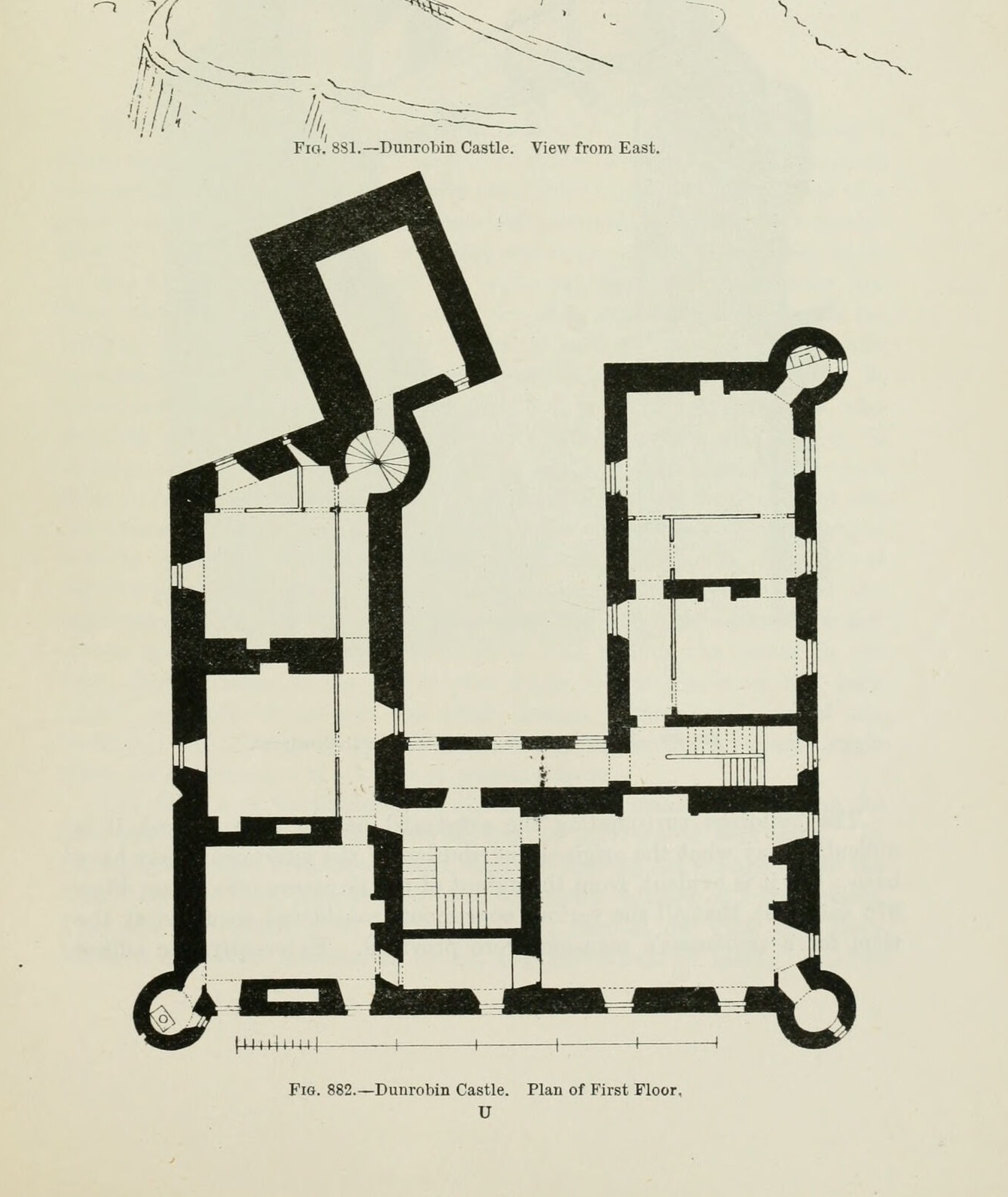 Fig. 882.—Dunrobin Castle. Plan of First Floor., Dunrobin Castle