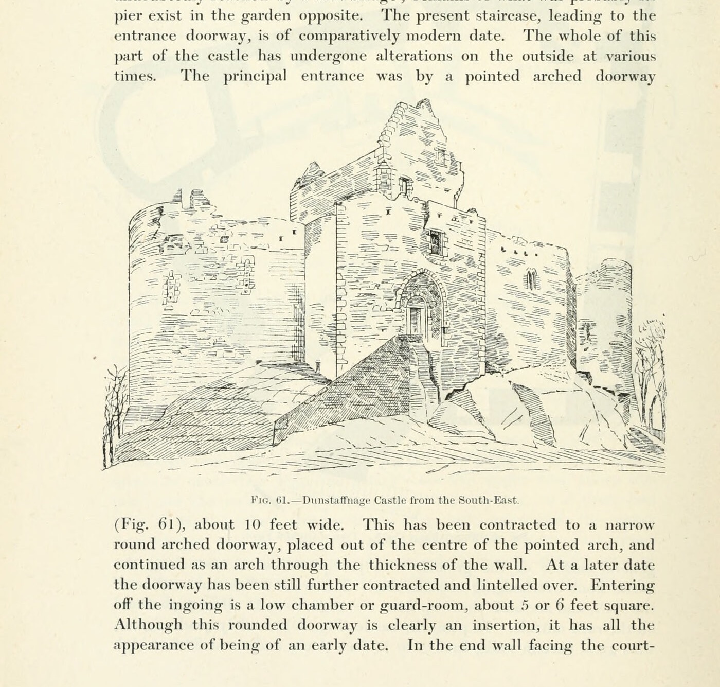 Fig. 61. — Dunstaffnage Castle from the South-East., Dunstaffnage Castle