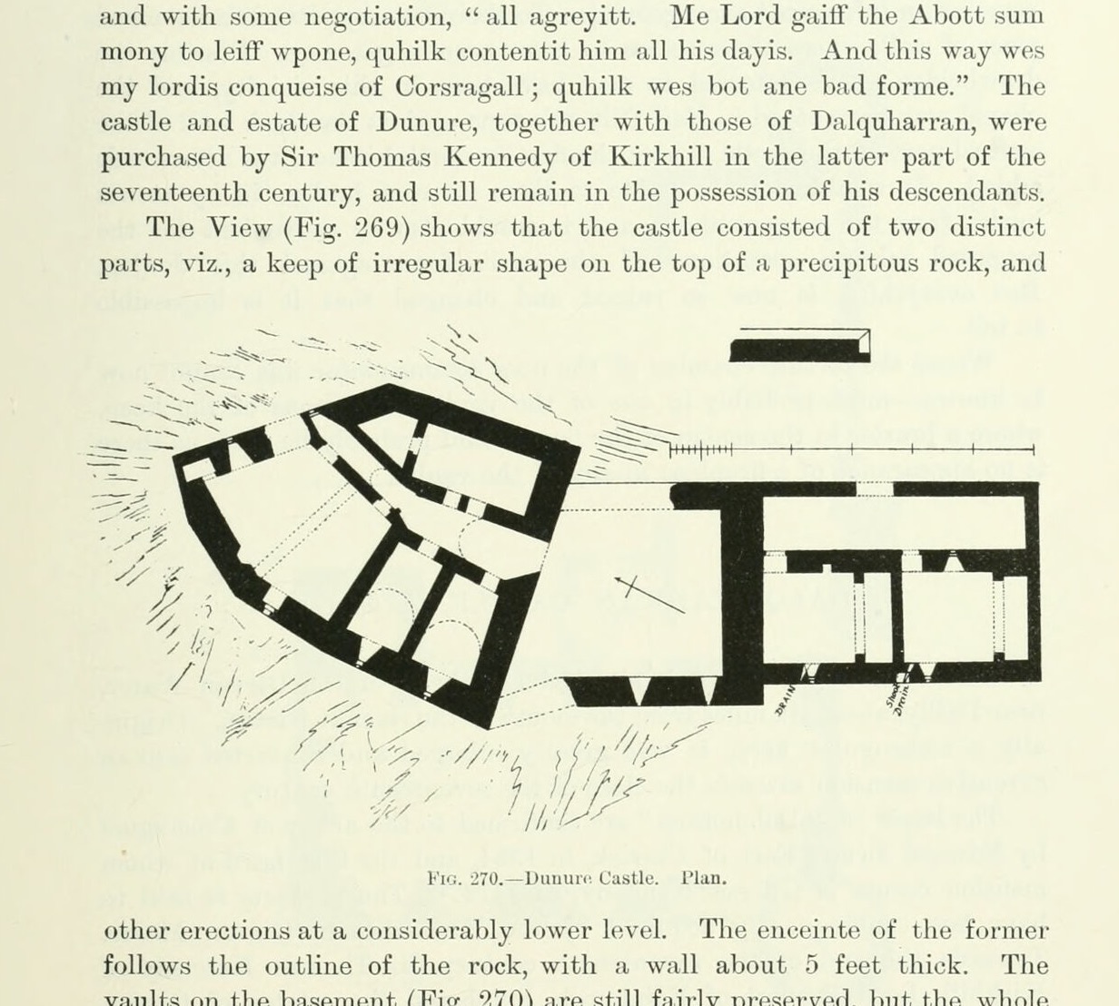 Fig. 270. — Dunure Castle. Plan., Dunure Castle