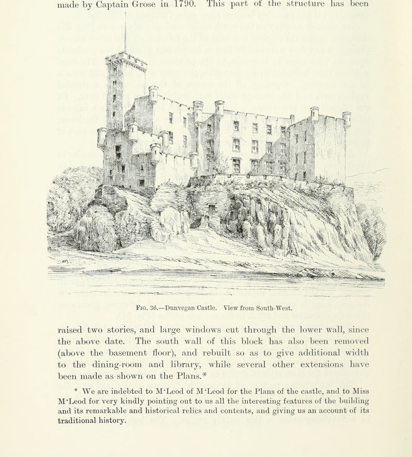 Fig. 36. — Dunvegan Castle. View from South-West., Dunvegan Castle