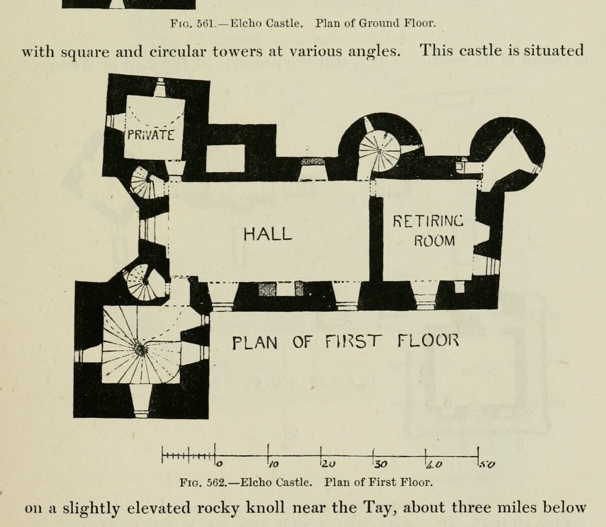 Fig. 561. — Elcho Castle. Plan of Ground Floor., Elcho Castle