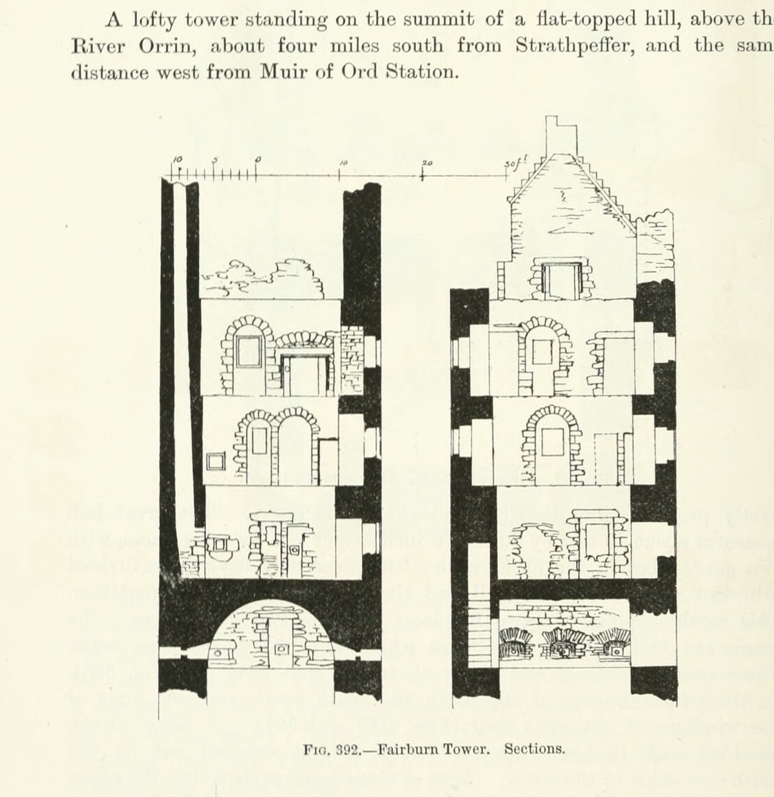 Fig. 392. — Fairburn Tower. Sections., Fairburn Tower