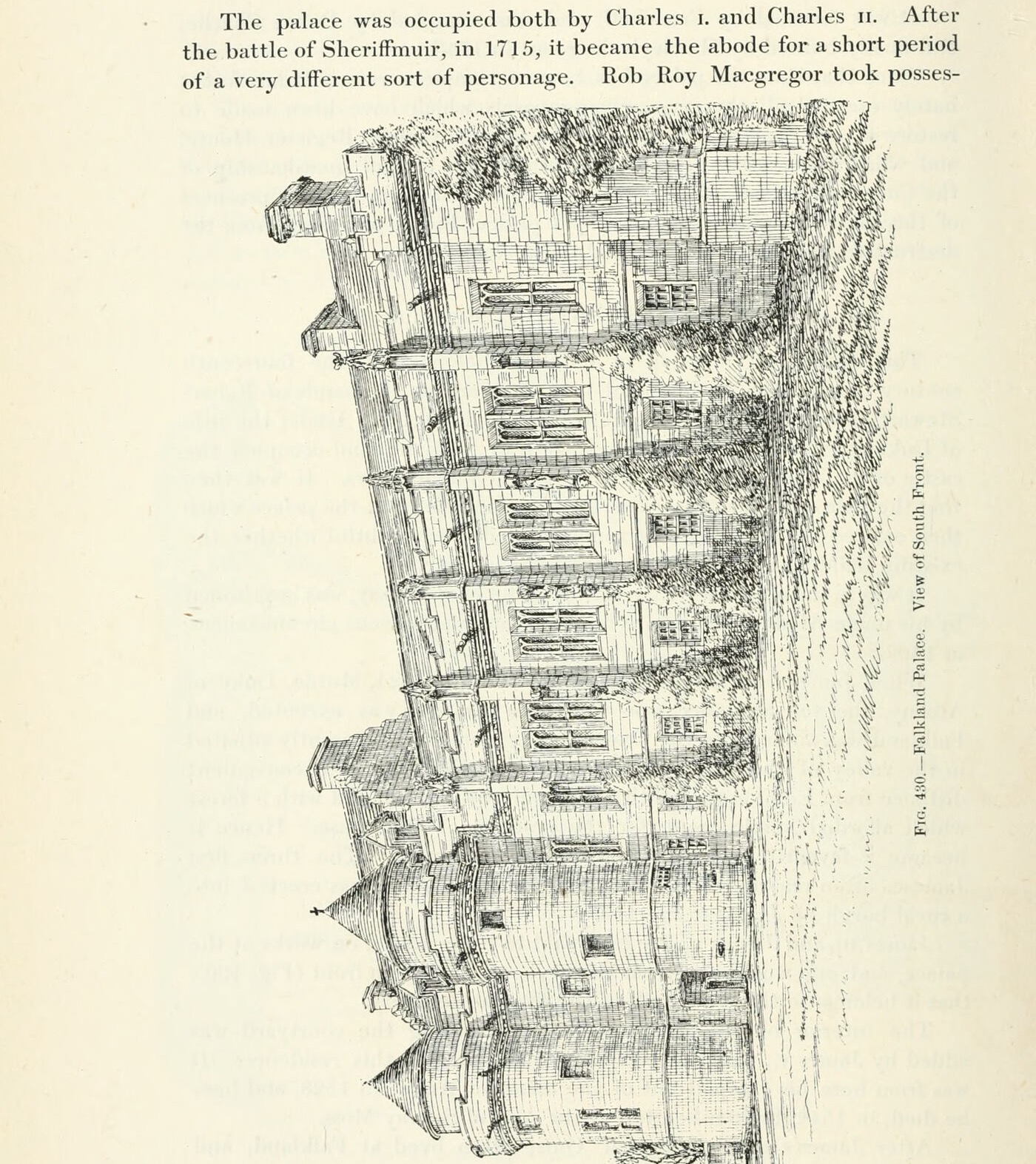 Fig. 430. — Falkland Palace. View of South Front., Falkland Palace
