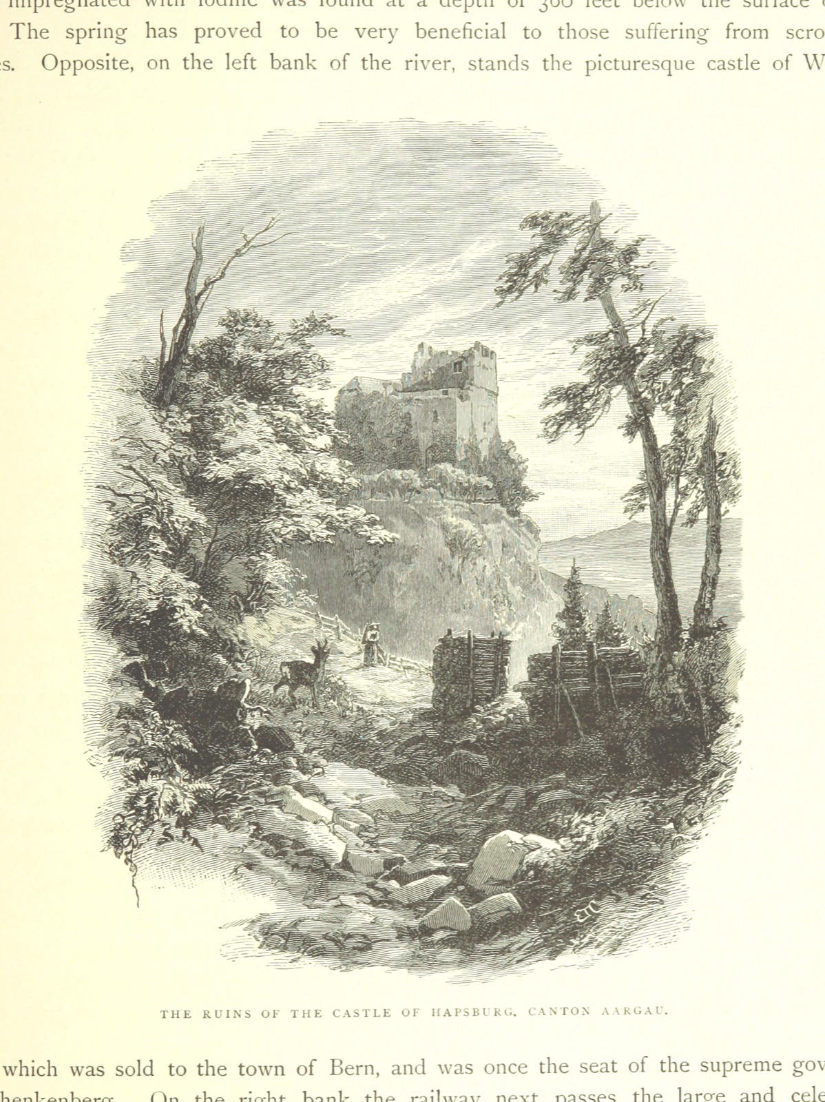 Habsburg Castle from "Switzerland: its scenery and people. Pictorially represented by ... Swiss and German art, Habsburg Castle