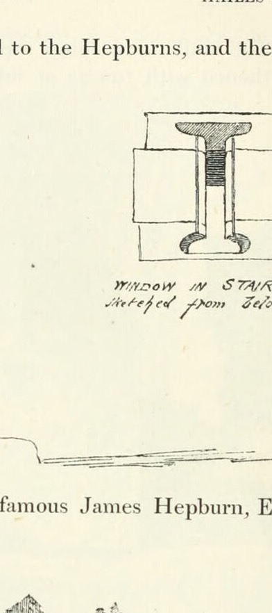 WINDOW IN STAIRCASE (sketched from below). Fig. 99B., Hailes Castle