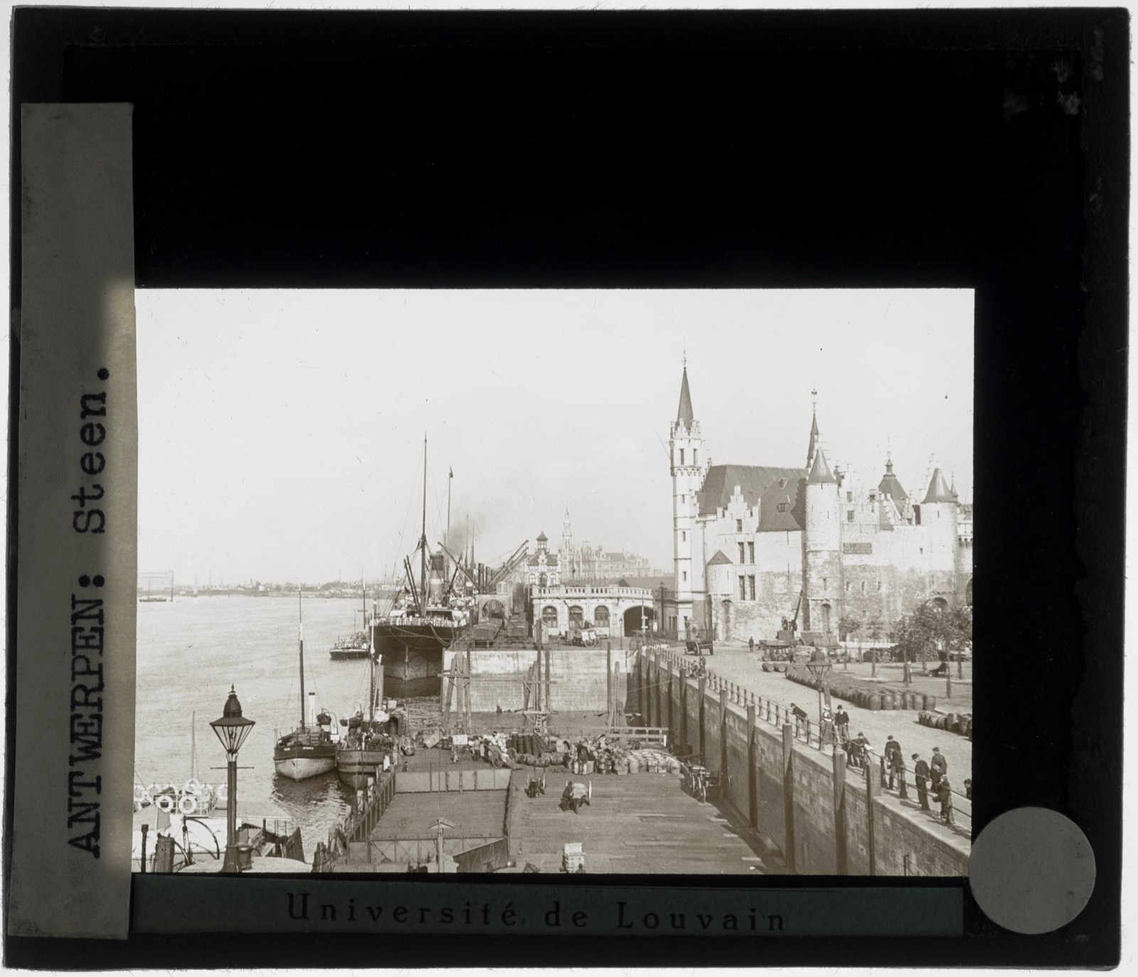 Antwerp. Het Steen Exterior: General view from the Scheldt, Het Steen