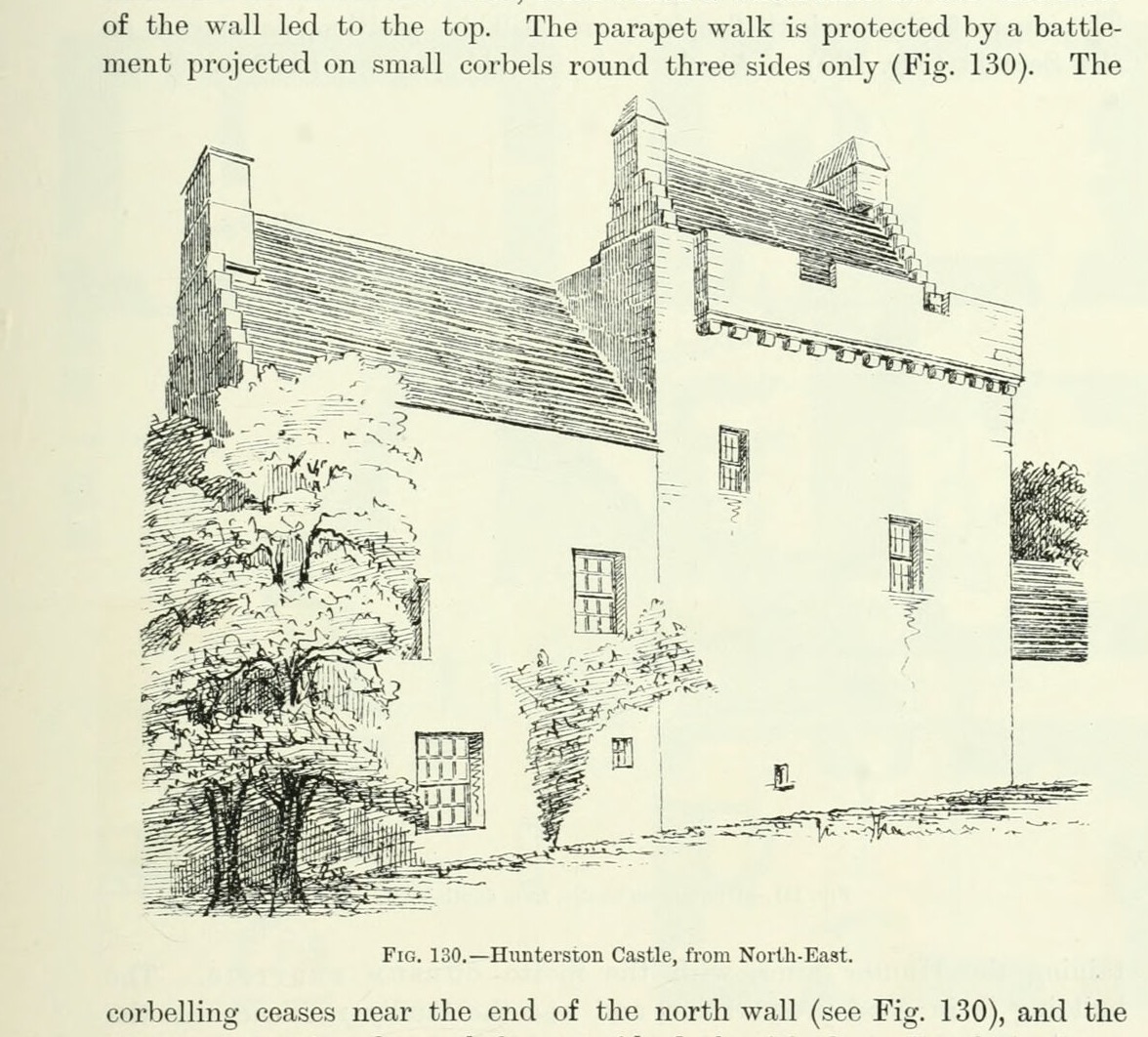 Fig. 130. — Hunterston Castle, from North-East., Hunterston Castle