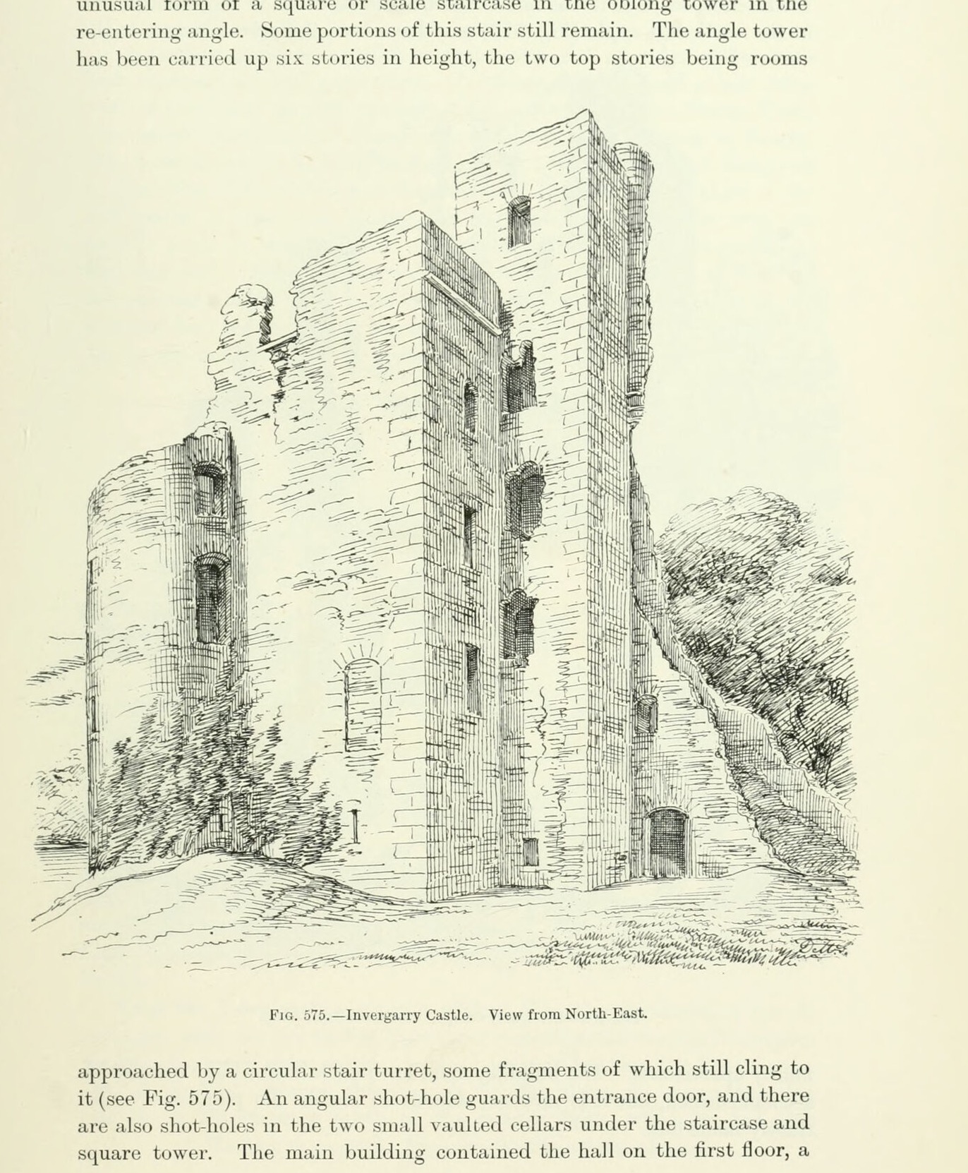 Fig. 575. — Invergarry Castle. View from North-East., Invergarry Castle